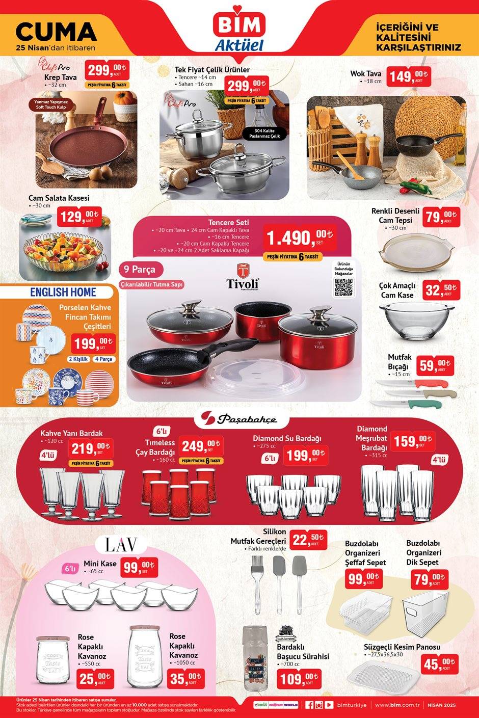 BİM 25 Nisan Cuma aktüel kataloğunu yayınladı! 6